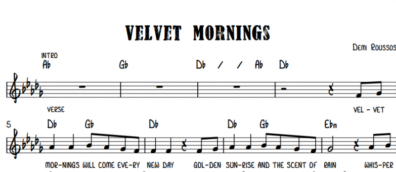 תווים Demis Roussos - Velvet Mornings